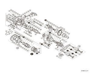 Photo1: [SHIMANO] Genuine Spare Parts for 16 ALDEBARAN BFS XG R Product code: 035158 **Back-order (Shipping in 3-4 weeks after receiving order)