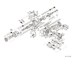 Photo1: [SHIMANO] Genuine Spare Parts for 15 TWIN POWER C2000HGS Product Code: 033659 **Back-order (Shipping in 3-4 weeks after receiving order)