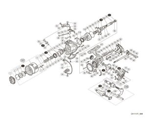 Photo1: [SHIMANO] Genuine Spare Parts for 15 TWIN POWER C2000S Product Code: 033642 **Back-order (Shipping in 3-4 weeks after receiving order)