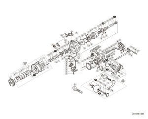 Photo1: [SHIMANO] Genuine Spare Parts for 17 TWIN POWER XD 4000XG Product Code: 037473 **Back-order (Shipping in 3-4 weeks after receiving order)