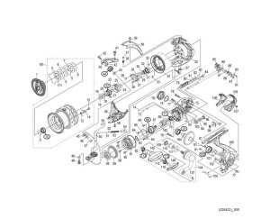 Photo1: [SHIMANO] Genuine Spare Parts for 20 TWIN POWER C3000XG Product Code: 041425 **Back-order (Shipping in 3-4 weeks after receiving order)