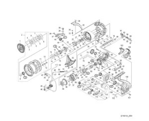 Photo1: [SHIMANO] Genuine Spare Parts for 20 TWIN POWER 4000 Product Code: 041449 **Back-order (Shipping in 3-4 weeks after receiving order)