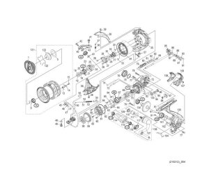 Photo1: [SHIMANO] Genuine Spare Parts for 20 TWIN POWER 2500SHG Product Code: 041395 **Back-order (Shipping in 3-4 weeks after receiving order)