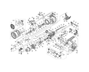 Photo1: [SHIMANO] Genuine Spare Parts for 20 TWIN POWER C2000S Product Code: 041364 **Back-order (Shipping in 3-4 weeks after receiving order)