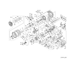 Photo1: [SHIMANO] Genuine Spare Parts for 20 TWIN POWER 3000MHG Product Code: 041432 **Back-order (Shipping in 3-4 weeks after receiving order)