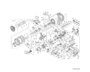 Photo1: [SHIMANO] Genuine Spare Parts for 20 TWIN POWER 4000PG Product Code: 041456 **Back-order (Shipping in 3-4 weeks after receiving order)