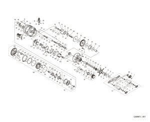 Photo1: [SHIMANO] Genuine Spare Parts for 23 CALCUTTA CONQUEST BFS HG RIGHT Product code: 045683 **Back-order (Shipping in 3-4 weeks after receiving order)