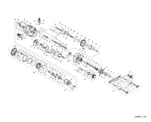 Photo1: [SHIMANO] Genuine Spare Parts for 23 CALCUTTA CONQUEST BFS XG RIGHT Product code: 045706**Back-order (Shipping in 3-4 weeks after receiving order)