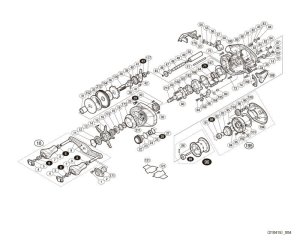 Photo1: [SHIMANO] Genuine Spare Parts for 18 ALDEBARAN MGL 31 HG Product code: 038807 **Back-order (Shipping in 3-4 weeks after receiving order)