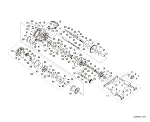 Photo1: [SHIMANO] Genuine Spare Parts for 21 Scorpion DC 21 150HG Product code: 043085 **Back-order (Shipping in 3-4 weeks after receiving order)