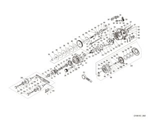 Photo1: [SHIMANO] Genuine Spare Parts for 21 Scorpion MD 301XG LH Product code: 043603 **Back-order (Shipping in 3-4 weeks after receiving order)