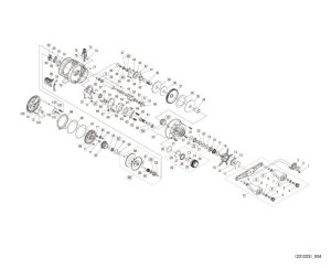 Photo1: [SHIMANO] Genuine Spare Parts for 21-22 CALCUTTA CONQUEST 200XG Product code: 044402 **Back-order (Shipping in 3-4 weeks after receiving order)