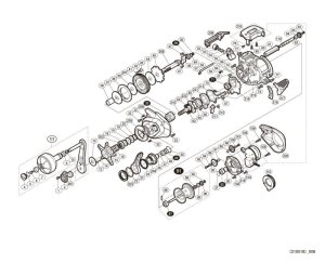 Photo1: [SHIMANO] Genuine Spare Parts for 19 GRAPPLER CT 151XG Product code: 040381 **Back-order (Shipping in 3-4 weeks after receiving order)