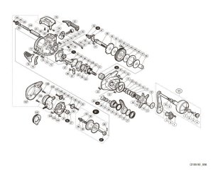 Photo1: [SHIMANO] Genuine Spare Parts for 19 GRAPPLER CT 150XG Product code: 040374 **Back-order (Shipping in 3-4 weeks after receiving order)