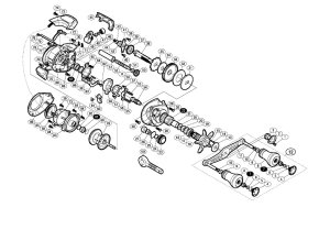 Photo1: [SHIMANO] Genuine Spare Parts for 16 GRAPPLER CT 150HG Product code: 035943 **Back-order (Shipping in 3-4 weeks after receiving order)