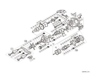 Photo1: [SHIMANO] Genuine Spare Parts for 17 Scorpion BFS LEFT Product code: 037565 **Back-order (Shipping in 3-4 weeks after receiving order)