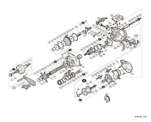 Photo1: [SHIMANO] Genuine Spare Parts for 18 GRAPPLER PREMIUM 151XG Product code: 038999 **Back-order (Shipping in 3-4 weeks after receiving order)