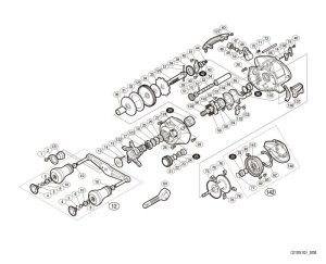 Photo1: [SHIMANO] Genuine Spare Parts for 16 GRAPPLER BB 201HG Product code: 035660 **Back-order (Shipping in 3-4 weeks after receiving order)