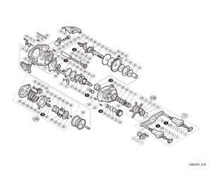 Photo1: [SHIMANO] Genuine Spare Parts for 17 Scorpion BFS RIGHT Product code: 037558 **Back-order (Shipping in 3-4 weeks after receiving order)