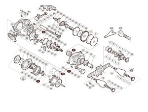 Photo1: [SHIMANO] Genuine Spare Parts for 17 Stephano SS 100HG Product code: 037718 **Back-order (Shipping in 3-4 weeks after receiving order)