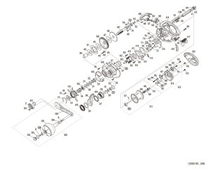 Photo1: [SHIMANO] Genuine Spare Parts for 21 ENGETSU 151HG Product code: 043054 **Back-order (Shipping in 3-4 weeks after receiving order)