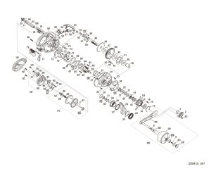 Photo1: [SHIMANO] Genuine Spare Parts for 21 ENGETSU 150HG Product code: 043047 **Back-order (Shipping in 3-4 weeks after receiving order)