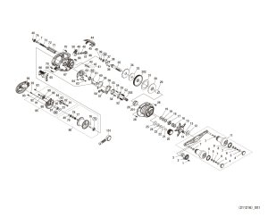 Photo1: [SHIMANO] Genuine Spare Parts for 22 ENGETSU BB 100HG RIGHT Product code: 044860 **Back-order (Shipping in 3-4 weeks after receiving order)