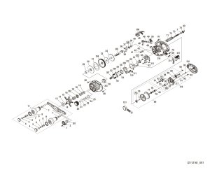 Photo1: [SHIMANO] Genuine Spare Parts for 22 ENGETSU BB 101PG LEFT Product code: 044853 **Back-order (Shipping in 3-4 weeks after receiving order)