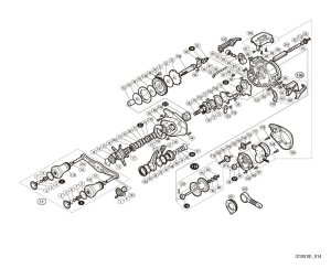 Photo1: [SHIMANO] Genuine Spare Parts for 18 ENGETSU Premium 151 HG Product code: 037916 **Back-order (Shipping in 3-4 weeks after receiving order)