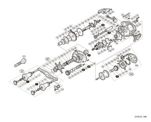 Photo1: [SHIMANO] Genuine Spare Parts for 16, 17 ENGETSU 17 101HG Product code: 037305 **Back-order (Shipping in 3-4 weeks after receiving order)