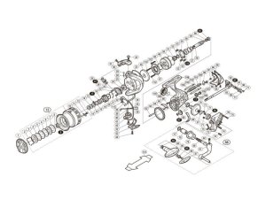 Photo1: [SHIMANO] Genuine Spare Parts for 17 EXSENCE C3000M Product Code: 037497 **Back-order (Shipping in 3-4 weeks after receiving order)