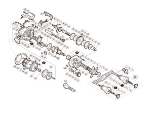 Photo1: [SHIMANO] Genuine Spare Parts for 15, 17 ENGETSU CT 17 100HG Product code: 037534 **Back-order (Shipping in 3-4 weeks after receiving order)