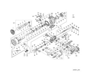 Photo1: [SHIMANO] Genuine Spare Parts for 23 Vanquish 4000MHG Product Code: 045348 **Back-order (Shipping in 3-4 weeks after receiving order)