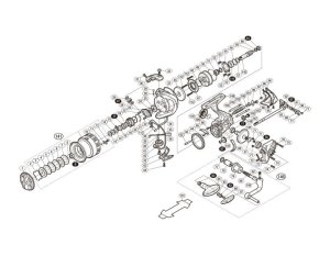 Photo1: [SHIMANO] Genuine Spare Parts for 17 EXSENCE C3000MHG Product Code: 037503 **Back-order (Shipping in 3-4 weeks after receiving order)