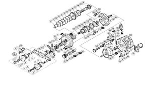 Photo1: [SHIMANO] Genuine Spare Parts for 11-13 OCEA CALCUTTA 11 201HG Product code: 027795 **Back-order (Shipping in 3-4 weeks after receiving order)