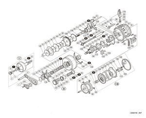 Photo1: [SHIMANO] Genuine Spare Parts for 14-16 OCEA CONQUEST 14 201HG Product code: 033017 **Back-order (Shipping in 3-4 weeks after receiving order)