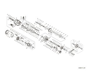 Photo1: [SHIMANO] Genuine Spare Parts for 22-23 OCEA CONQUEST 200HG RIGHT Product code: 046284 **Back-order (Shipping in 3-4 weeks after receiving order)