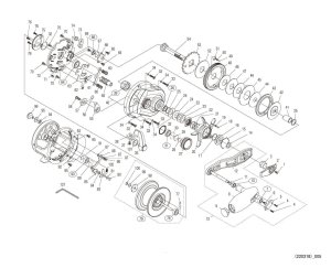 Photo1: [SHIMANO] Genuine Spare Parts for 21 OCEA JIGGER 2000NRXG Product code: 043801 **Back-order (Shipping in 3-4 weeks after receiving order)