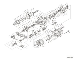 Photo1: [SHIMANO] Genuine Spare Parts for 19 OCEA JIGGER F CUSTOM 1501HG Product code: 040039 **Back-order (Shipping in 3-4 weeks after receiving order)