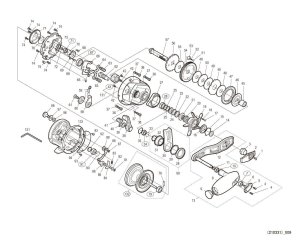 Photo1: [SHIMANO] Genuine Spare Parts for 19 OCEA JIGGER F CUSTOM 1000HG Product code: 040008 **Back-order (Shipping in 3-4 weeks after receiving order)