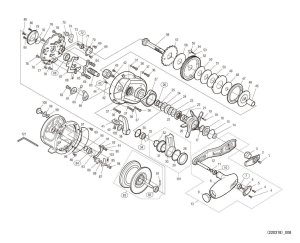 Photo1: [SHIMANO] Genuine Spare Parts for 19 OCEA JIGGER F CUSTOM 2000NRHG Product code: 040046 **Back-order (Shipping in 3-4 weeks after receiving order)