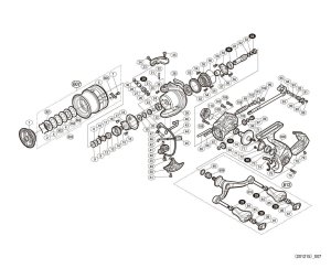 Photo1: [SHIMANO] Genuine Spare Parts for 20 VANFORD C3000SDH Product Code: 042071 **Back-order (Shipping in 3-4 weeks after receiving order)