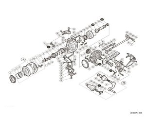 Photo1: [SHIMANO] Genuine Spare Parts for 16 STRADIC CI4+ C2500HGS Product Code: 034892 **Back-order (Shipping in 3-4 weeks after receiving order)