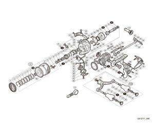 Photo1: [SHIMANO] Genuine Spare Parts for 17 SEPHIA Ci4+ C3000SDH Product Code: 037121 **Back-order (Shipping in 3-4 weeks after receiving order)