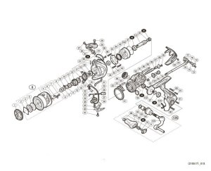 Photo1: [SHIMANO] Genuine Spare Parts for 16 STRADIC CI4+ C2000HGS Product Code: 034885 **Back-order (Shipping in 3-4 weeks after receiving order)