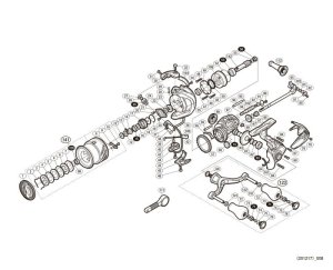 Photo1: [SHIMANO] Genuine Spare Parts for 17 SEPHIA Ci4+ C3000SDHHG Product Code: 037145 **Back-order (Shipping in 3-4 weeks after receiving order)