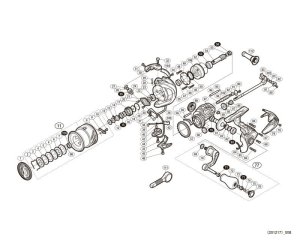 Photo1: [SHIMANO] Genuine Spare Parts for 17 SEPHIA Ci4+ C3000S Product Code: 037114 **Back-order (Shipping in 3-4 weeks after receiving order)