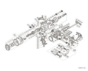 Photo1: [SHIMANO] Genuine Spare Parts for 16 STRADIC CI4+ 2500HGS Product Code: 034915 **Back-order (Shipping in 3-4 weeks after receiving order)