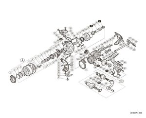 Photo1: [SHIMANO] Genuine Spare Parts for 16 STRADIC CI4+ C2000S Product Code: 034878 **Back-order (Shipping in 3-4 weeks after receiving order)