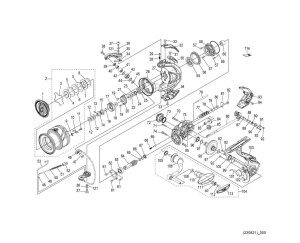 Photo1: [SHIMANO] Genuine Spare Parts for 23 STRADIC C3000HG Product Code: 045850 **Back-order (Shipping in 3-4 weeks after receiving order)